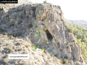 Reseñas escalada sector La Peña de Cartagena