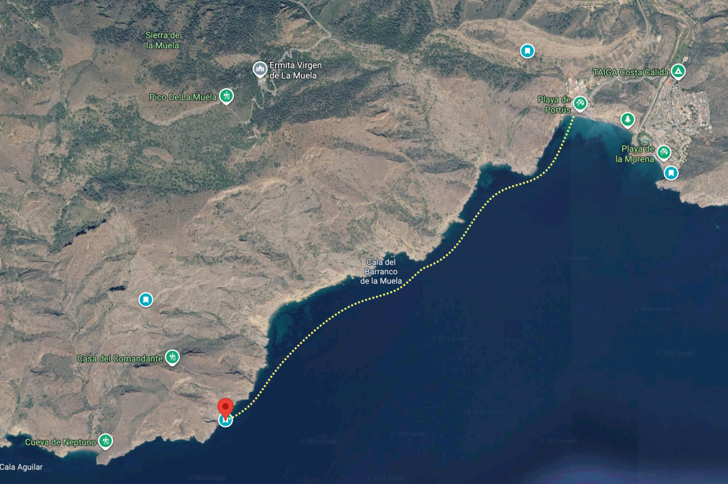 Cómo llegar al Diente de El Portús desde El Portús